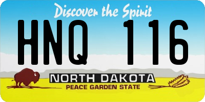 ND license plate HNQ116