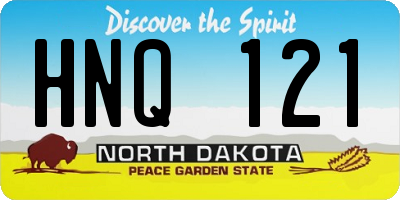ND license plate HNQ121