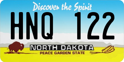 ND license plate HNQ122