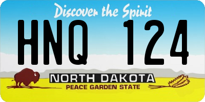 ND license plate HNQ124