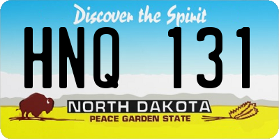 ND license plate HNQ131