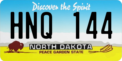 ND license plate HNQ144