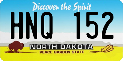 ND license plate HNQ152