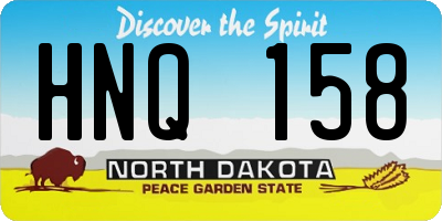 ND license plate HNQ158