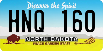 ND license plate HNQ160