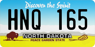 ND license plate HNQ165