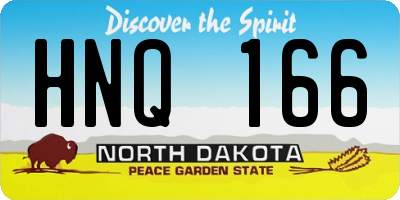 ND license plate HNQ166
