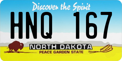 ND license plate HNQ167