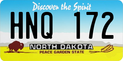 ND license plate HNQ172