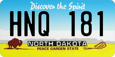 ND license plate HNQ181