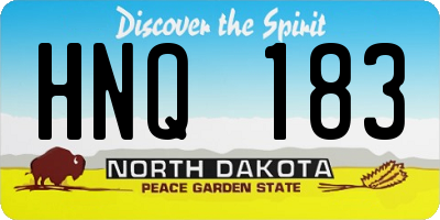 ND license plate HNQ183