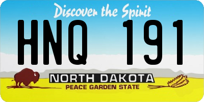 ND license plate HNQ191