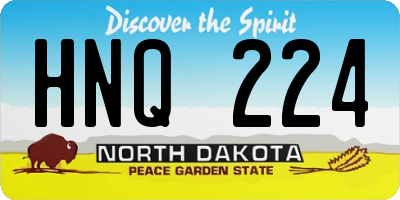 ND license plate HNQ224