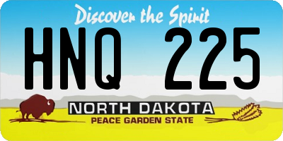 ND license plate HNQ225