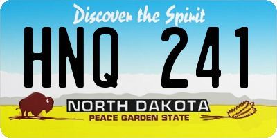 ND license plate HNQ241