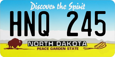 ND license plate HNQ245