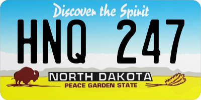 ND license plate HNQ247
