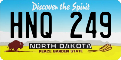 ND license plate HNQ249