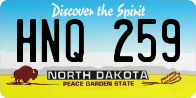 ND license plate HNQ259