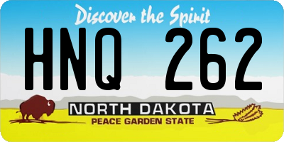 ND license plate HNQ262
