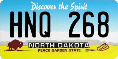 ND license plate HNQ268