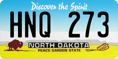 ND license plate HNQ273