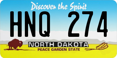 ND license plate HNQ274