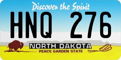 ND license plate HNQ276