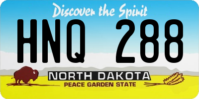 ND license plate HNQ288