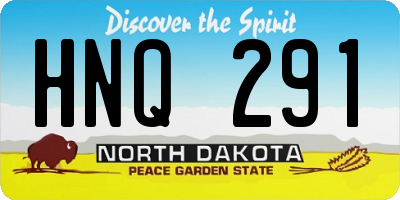 ND license plate HNQ291