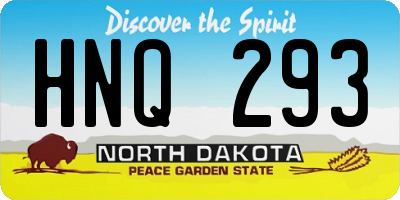 ND license plate HNQ293