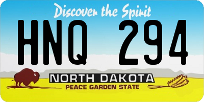 ND license plate HNQ294
