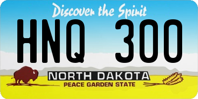 ND license plate HNQ300