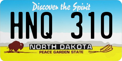 ND license plate HNQ310