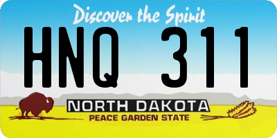 ND license plate HNQ311