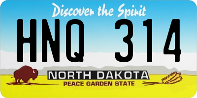 ND license plate HNQ314
