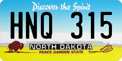 ND license plate HNQ315