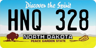 ND license plate HNQ328