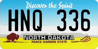 ND license plate HNQ336
