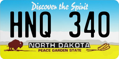 ND license plate HNQ340