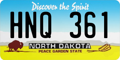 ND license plate HNQ361