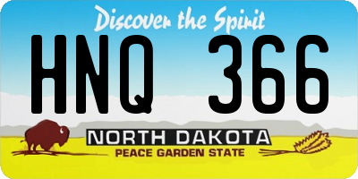 ND license plate HNQ366