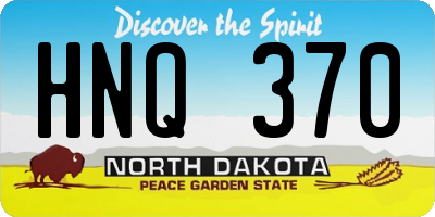 ND license plate HNQ370