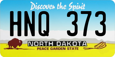 ND license plate HNQ373