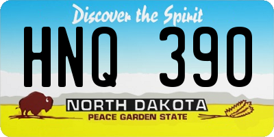 ND license plate HNQ390