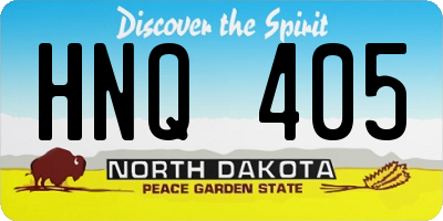 ND license plate HNQ405