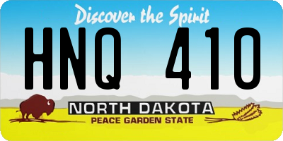 ND license plate HNQ410