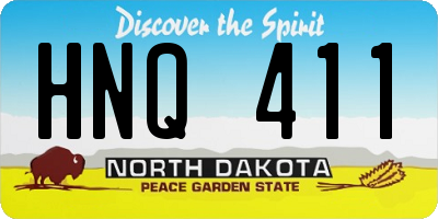 ND license plate HNQ411