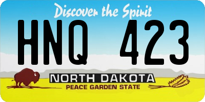ND license plate HNQ423