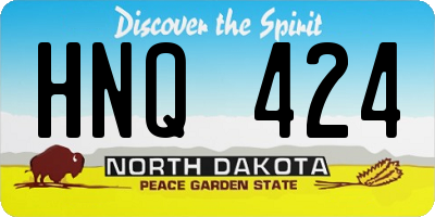 ND license plate HNQ424